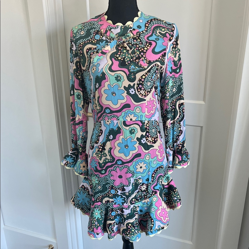Celia B Floral Patterned Long Sleeve Dress
